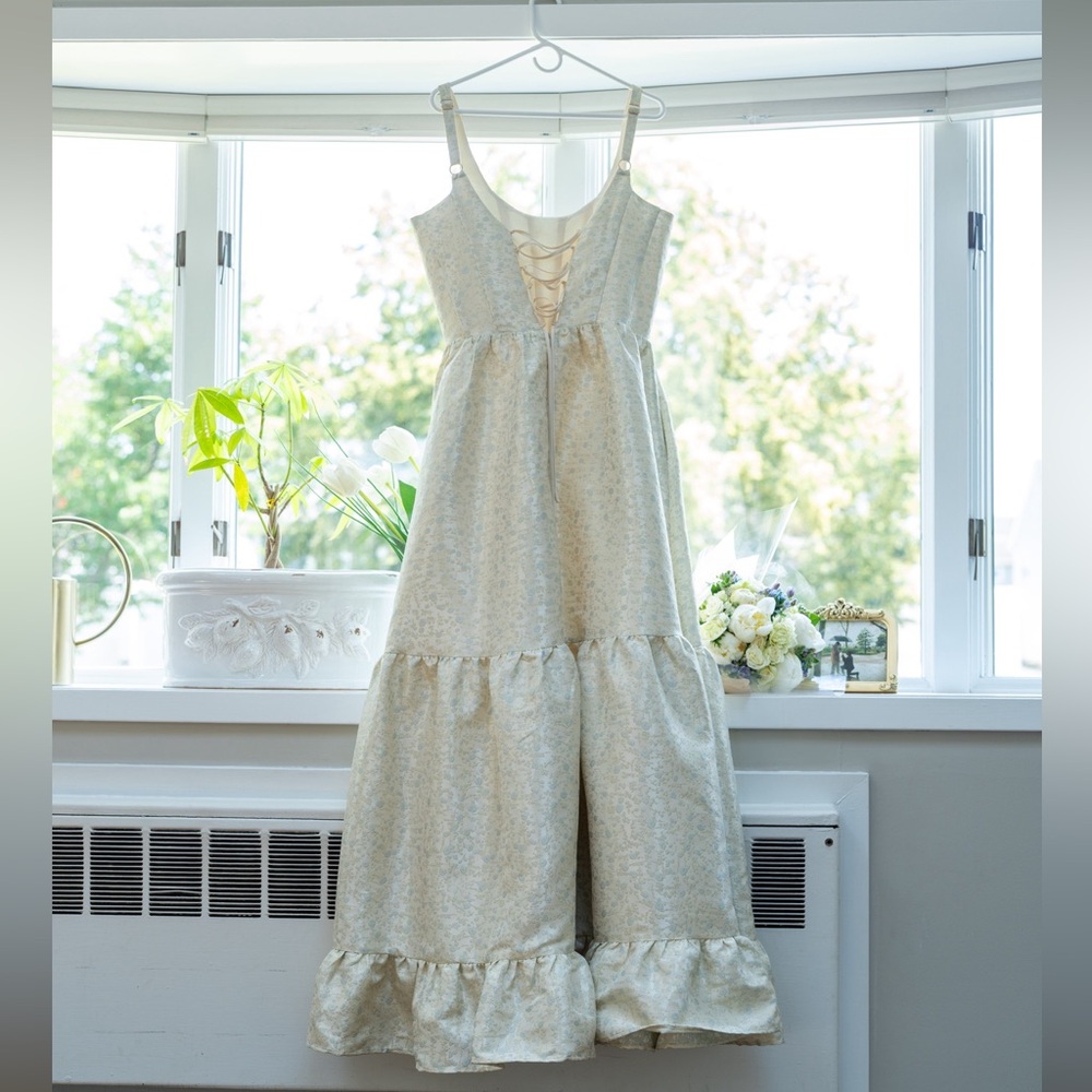 V. Chapman The Avery Dress in Light Blue Duchess - Picture 2 of 6